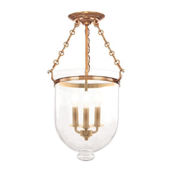 Hudson Valley Hampton 3 Light Semi Flush 253-AGB-C1